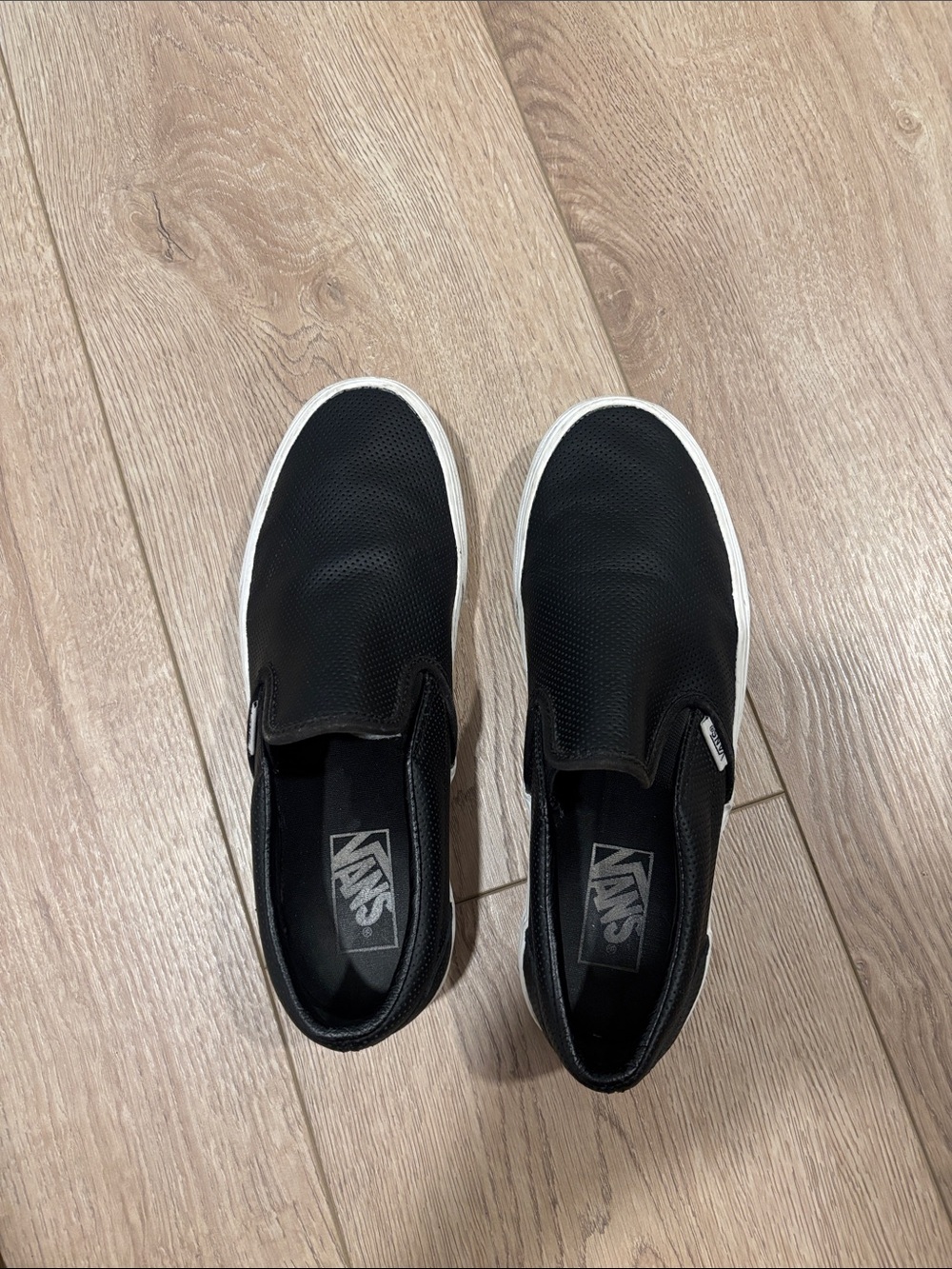 Women’s Black Slip-On sneakers with White Outsole